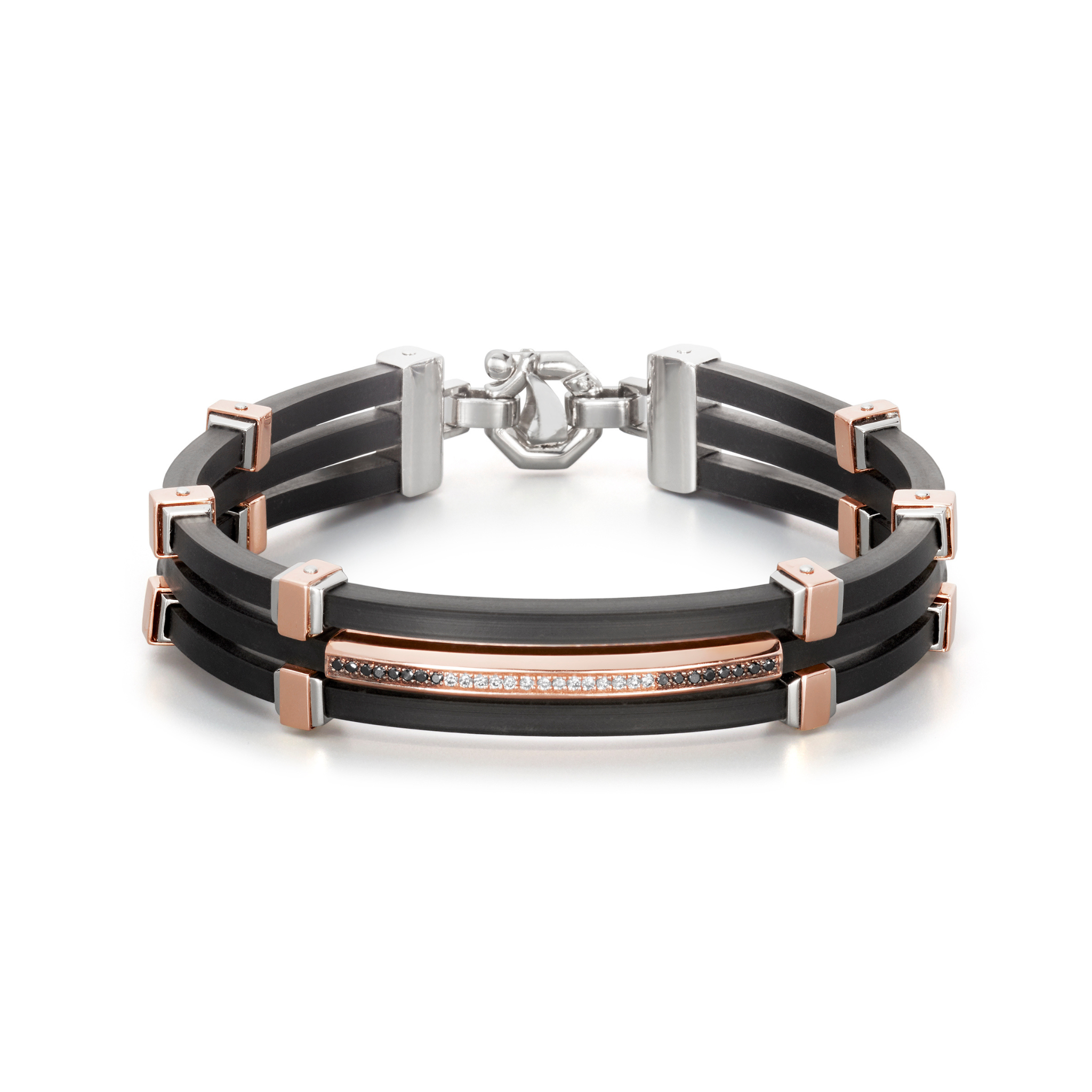 Baraka 18K Diamond and Rubber Bracelet | EBTH
